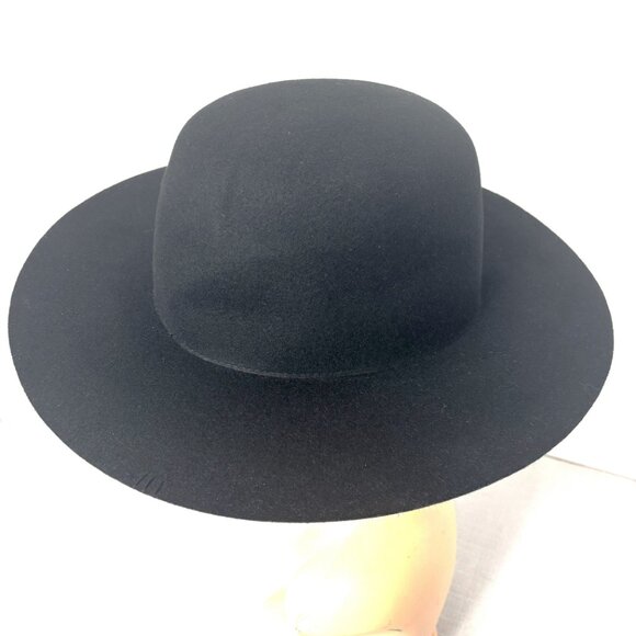 Gigi Pip Black Australian Wool Wide Brim Hat Size 61 main image 9